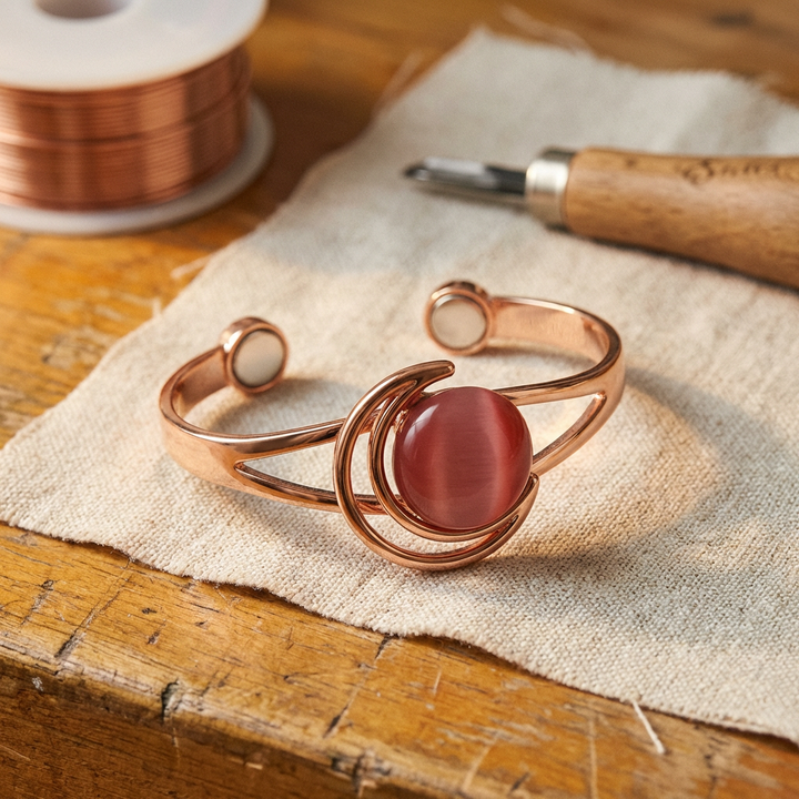 Sphere Rosa Kupferarmband