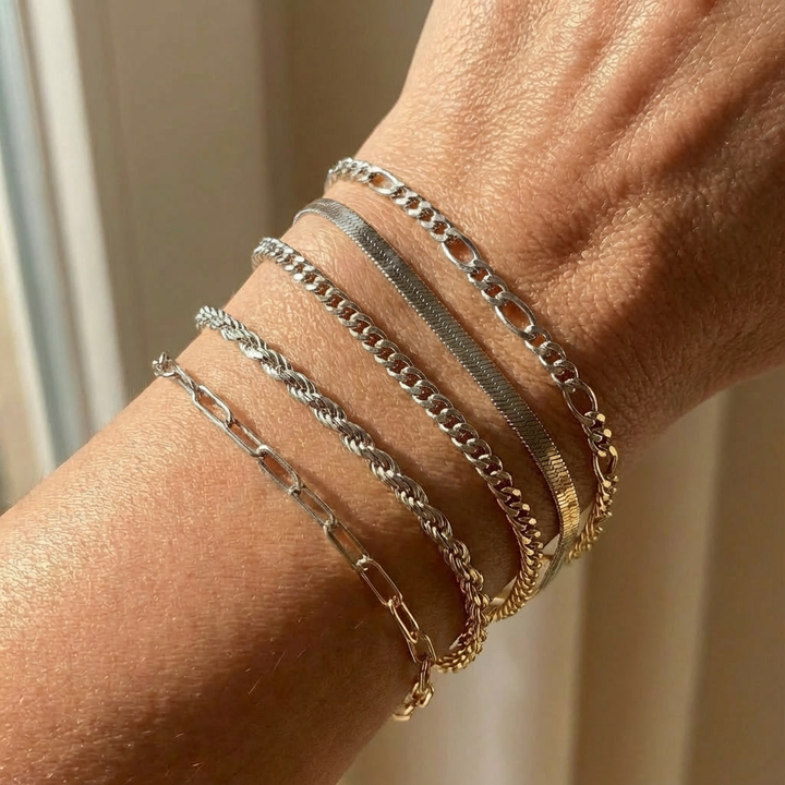 Luxuriöses geschichtetes Armband-Set