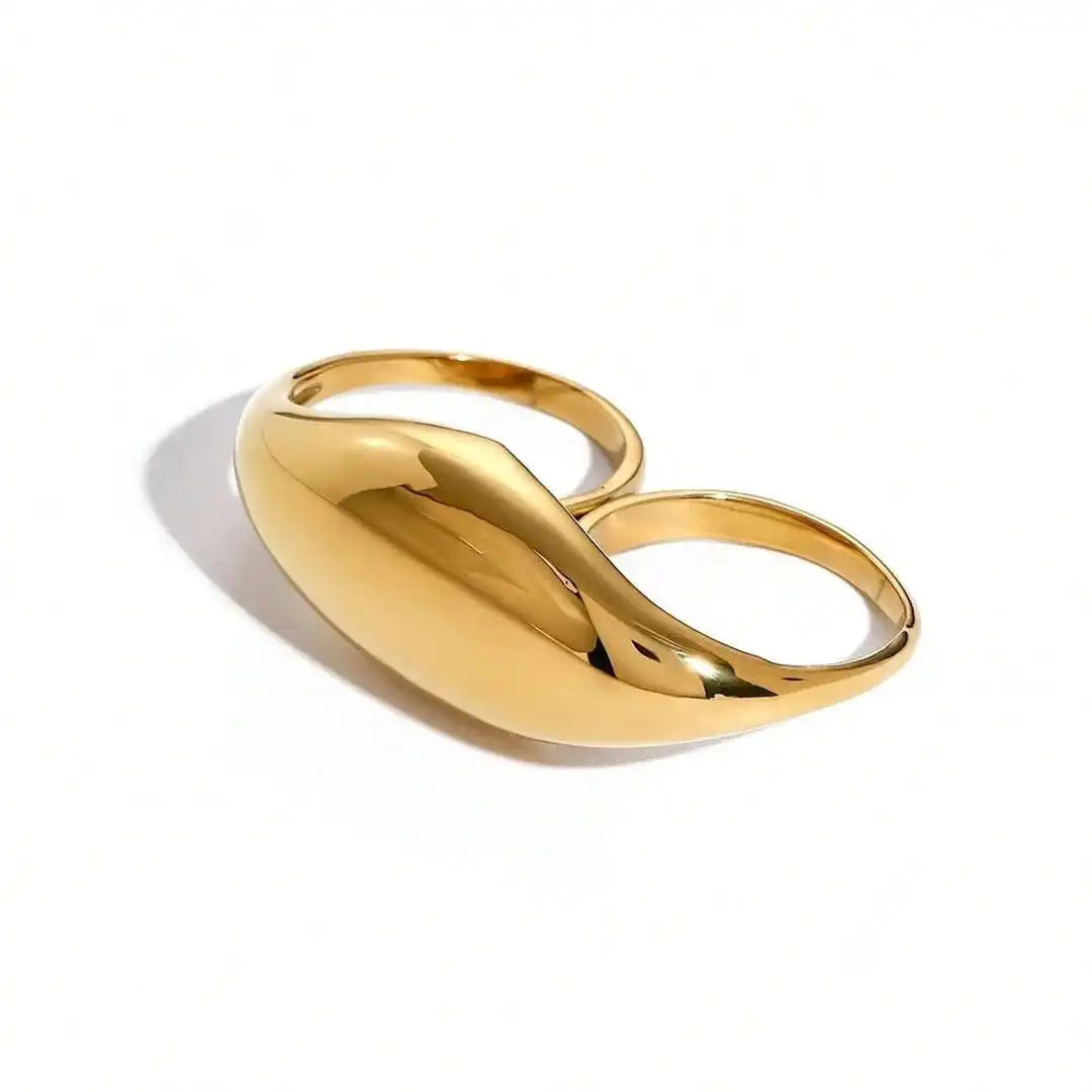 Zeitloser goldener Doppelring