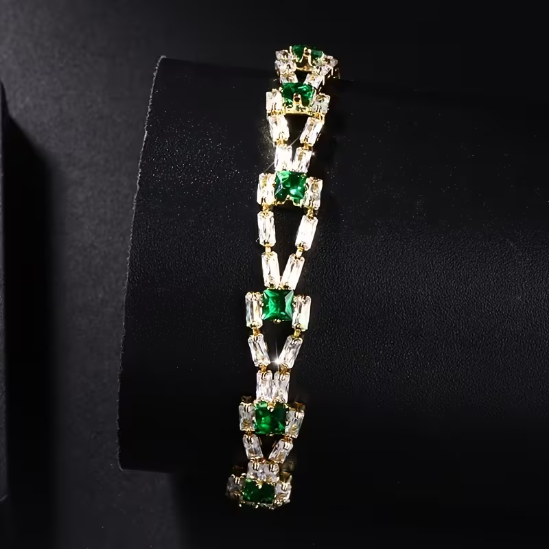 Elegantes Gold-Baguette-Armband