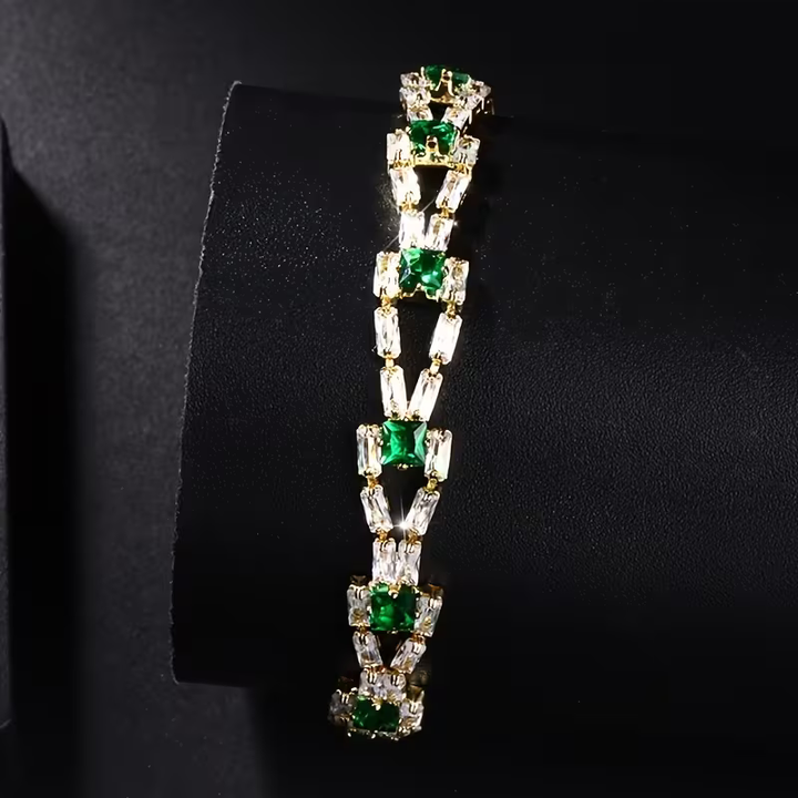 Elegantes Gold-Baguette-Armband