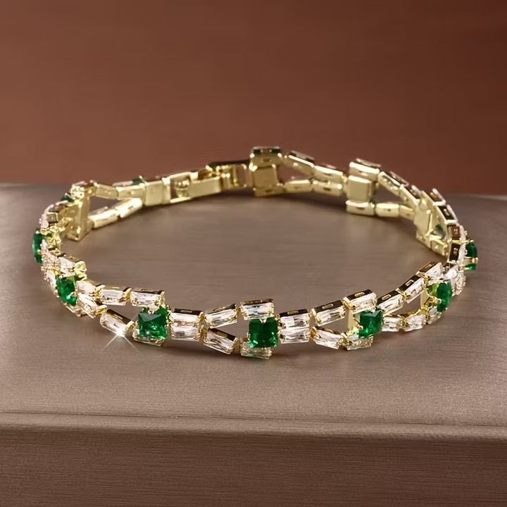 Elegantes Gold-Baguette-Armband