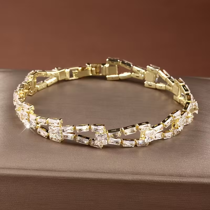 Elegantes Gold-Baguette-Armband