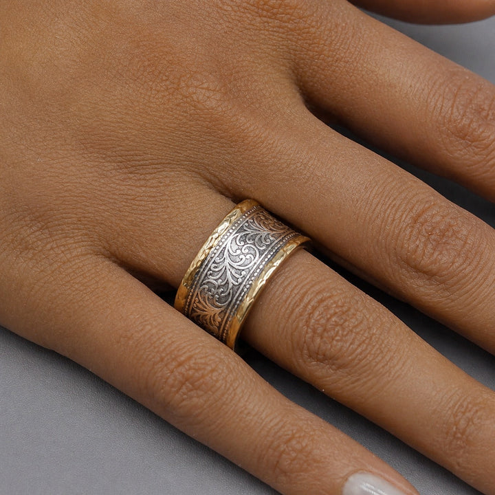 Zweifarbiger Kronen-Ring