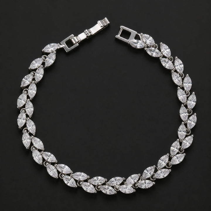 Elegantes synthetisches Zirkonia-Weizenähre-Armband