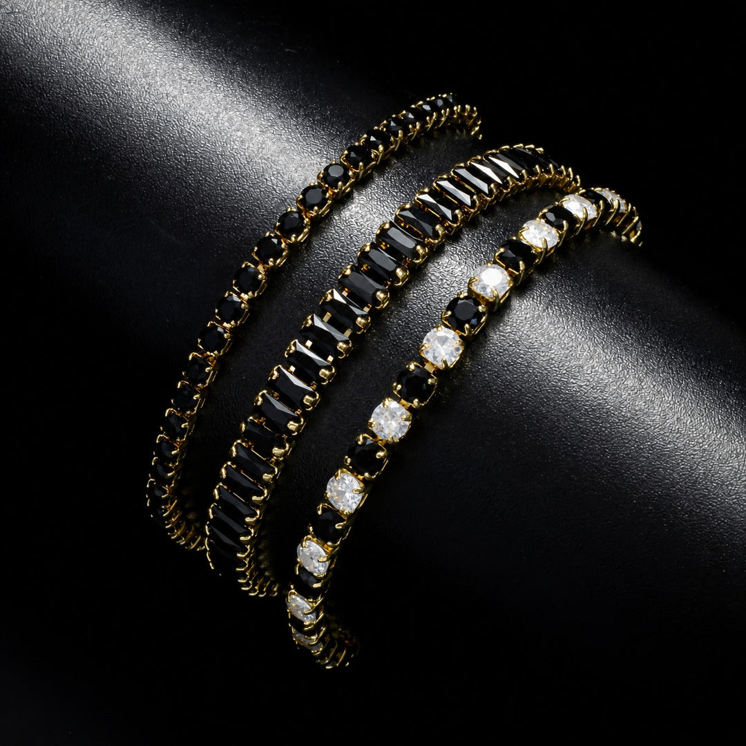 Raffiniertes Onyx-Kupfer-Armband-Set