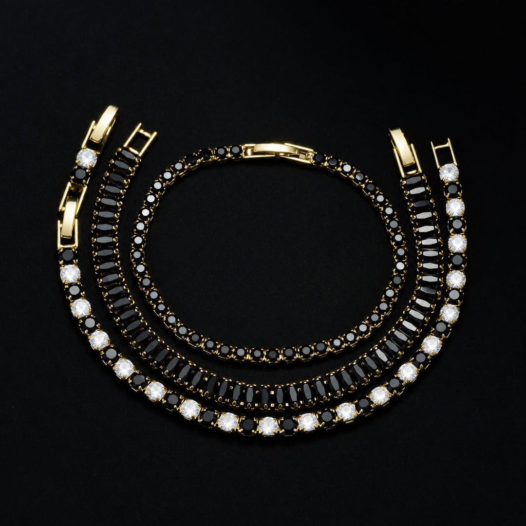 Raffiniertes Onyx-Kupfer-Armband-Set