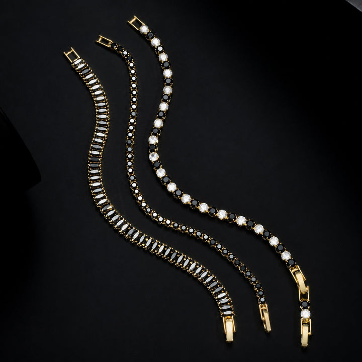Raffiniertes Onyx-Kupfer-Armband-Set