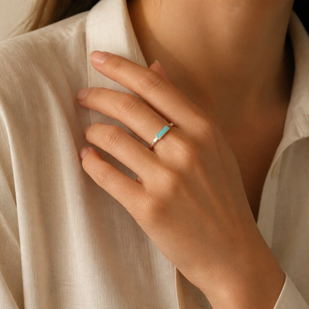 Edler Moosachat-Ring