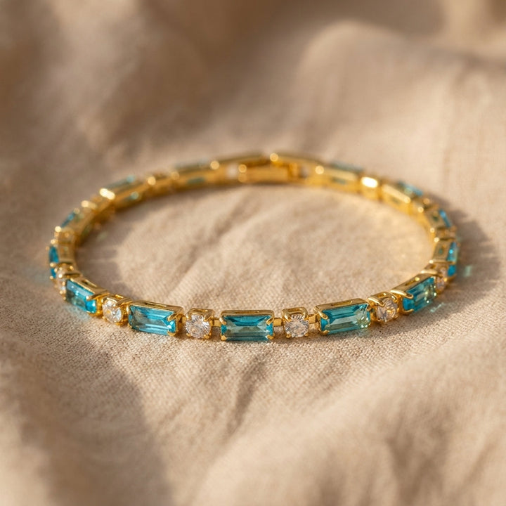 Anmutiges Türkis-Gold-Armband