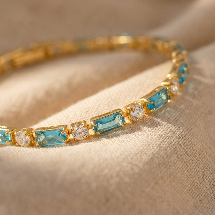 Anmutiges Türkis-Gold-Armband